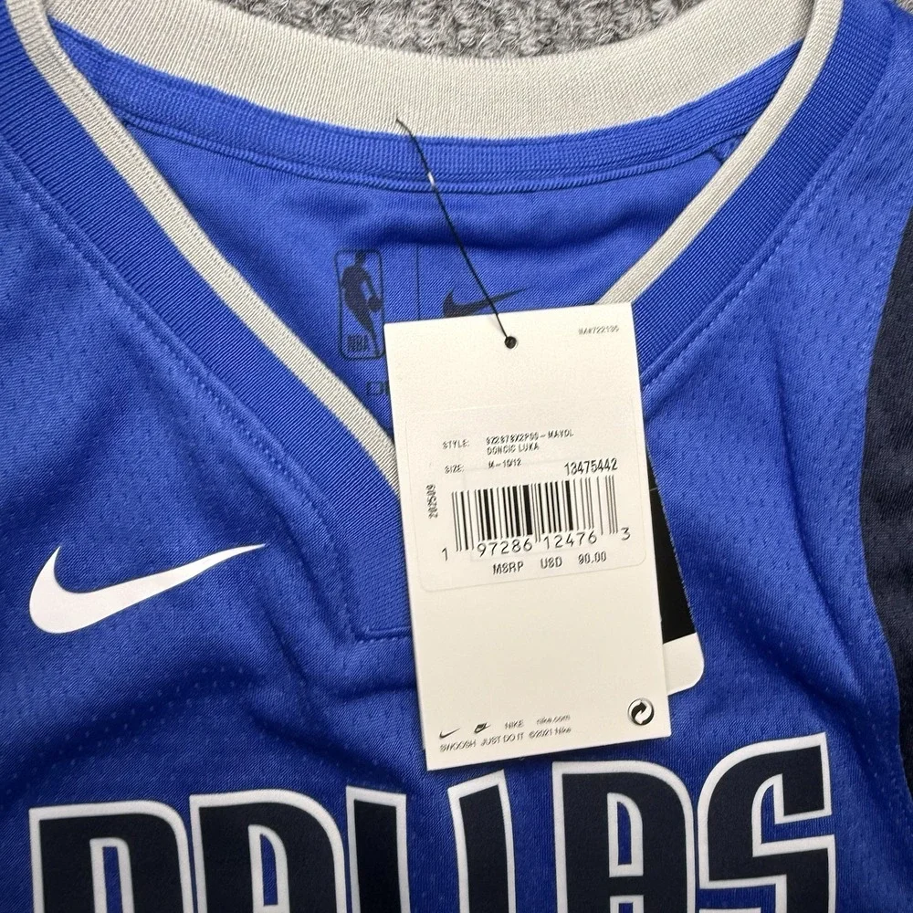 Nike Dallas Mavericks Jersey Luka Doncic #77 Dri-Fit Swingman Icon‎ Youth M NWT